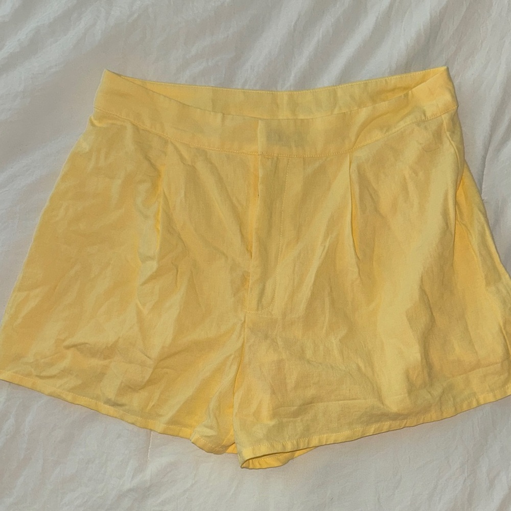 SHEIN High Waist Yellow Women's Shorts